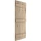 Ekena Millwork Rustic Three Board Joined Board-n-Batten Hand Hewn Faux Wood Shutters, 16 1/2W x 76H, PR SHUBJS16X76HHPR - alternate 5